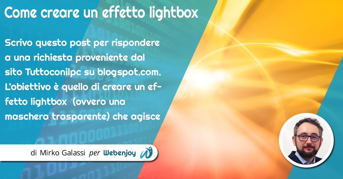 Come creare un effetto lightbox